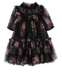 ANGELS FACE MYRITSA SPRIG FLOWER TULLE DRESS