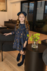 MODE AVANT PARIS LARGE COLLAR FLORAL DRESS