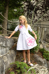 MODE AVANT PARIS EMBROIDERED FLOWER DRESS