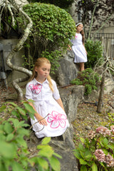 MODE AVANT PARIS EMBROIDERED FLOWER DRESS