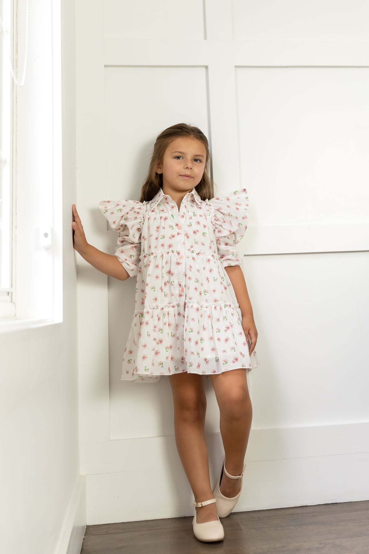 MODE AVANT PARIS TIERED FLORAL DRESS