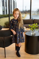 MODE AVANT PARIS LARGE COLLAR FLORAL DRESS