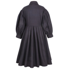 JESSIE AND JAMES MAIDEN PLEATED PUFF SLEEVE DRESS