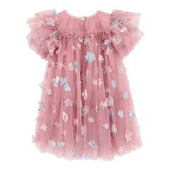 ANGELS FACE MARLOWE PETAL AND RUFFLE DETAIL DRESS