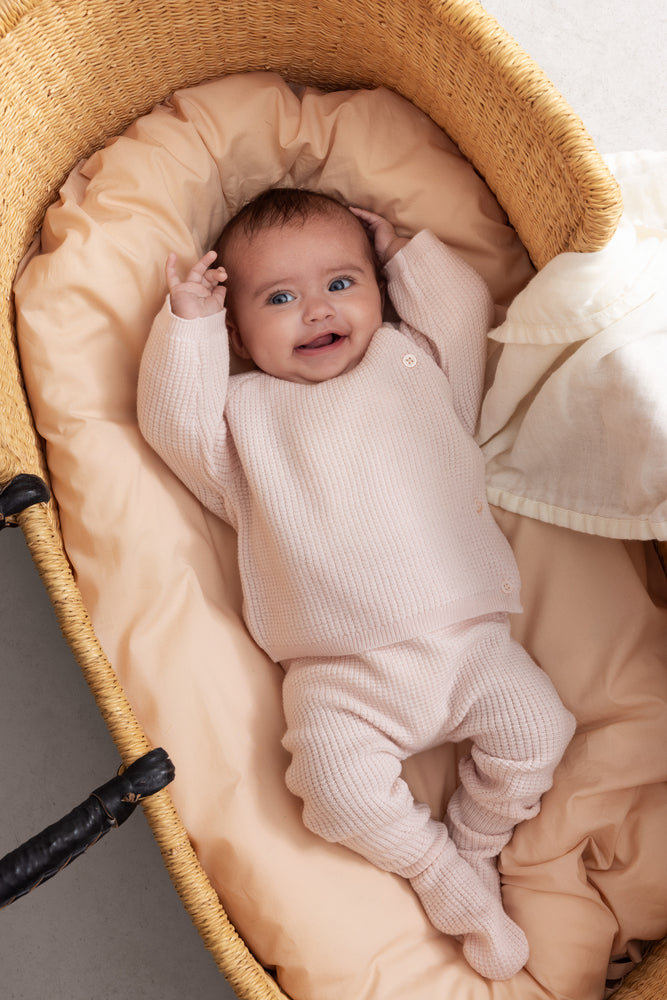 MARMAR 3PC KNIT SET LONG SLEEEVE SIDE BUTTON TOLL TOP WITH PIRO PANTS AND ARLY HAT