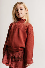 BAJE RUFFLE COLLAR KNIT SWEATER
