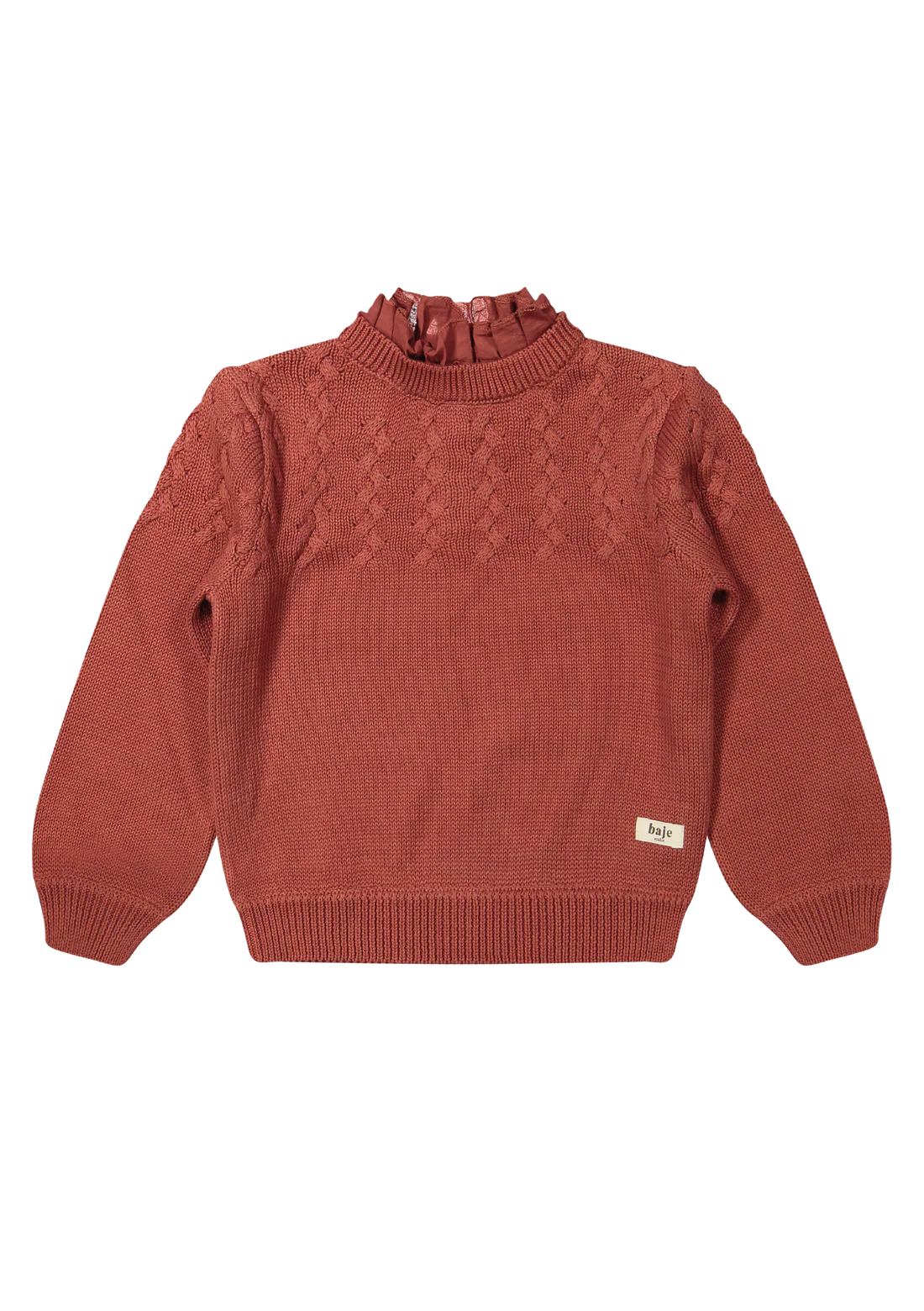 BAJE RUFFLE COLLAR KNIT SWEATER
