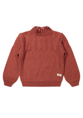 BAJE RUFFLE COLLAR KNIT SWEATER