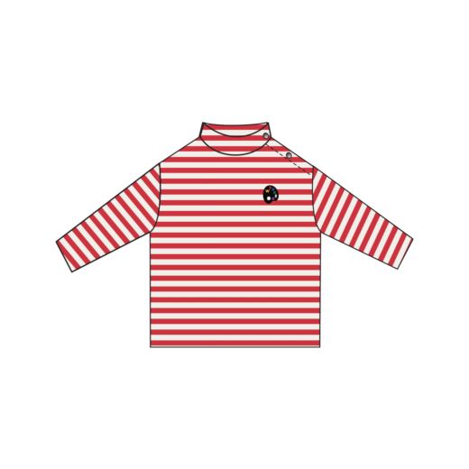 WYNKEN ROLL NECK STRIPED TOP