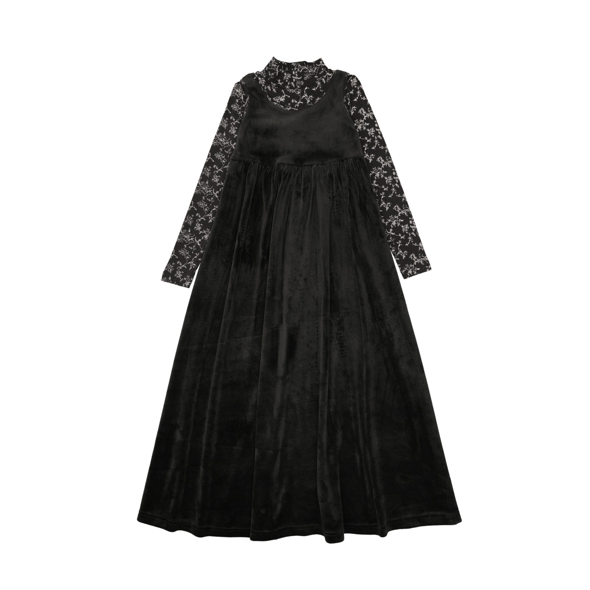 BONJOY 2PC FLORAL MOCKNECK WITH JUMPER ROBE