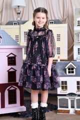 ANGELS FACE MYRITSA SPRIG FLOWER TULLE DRESS