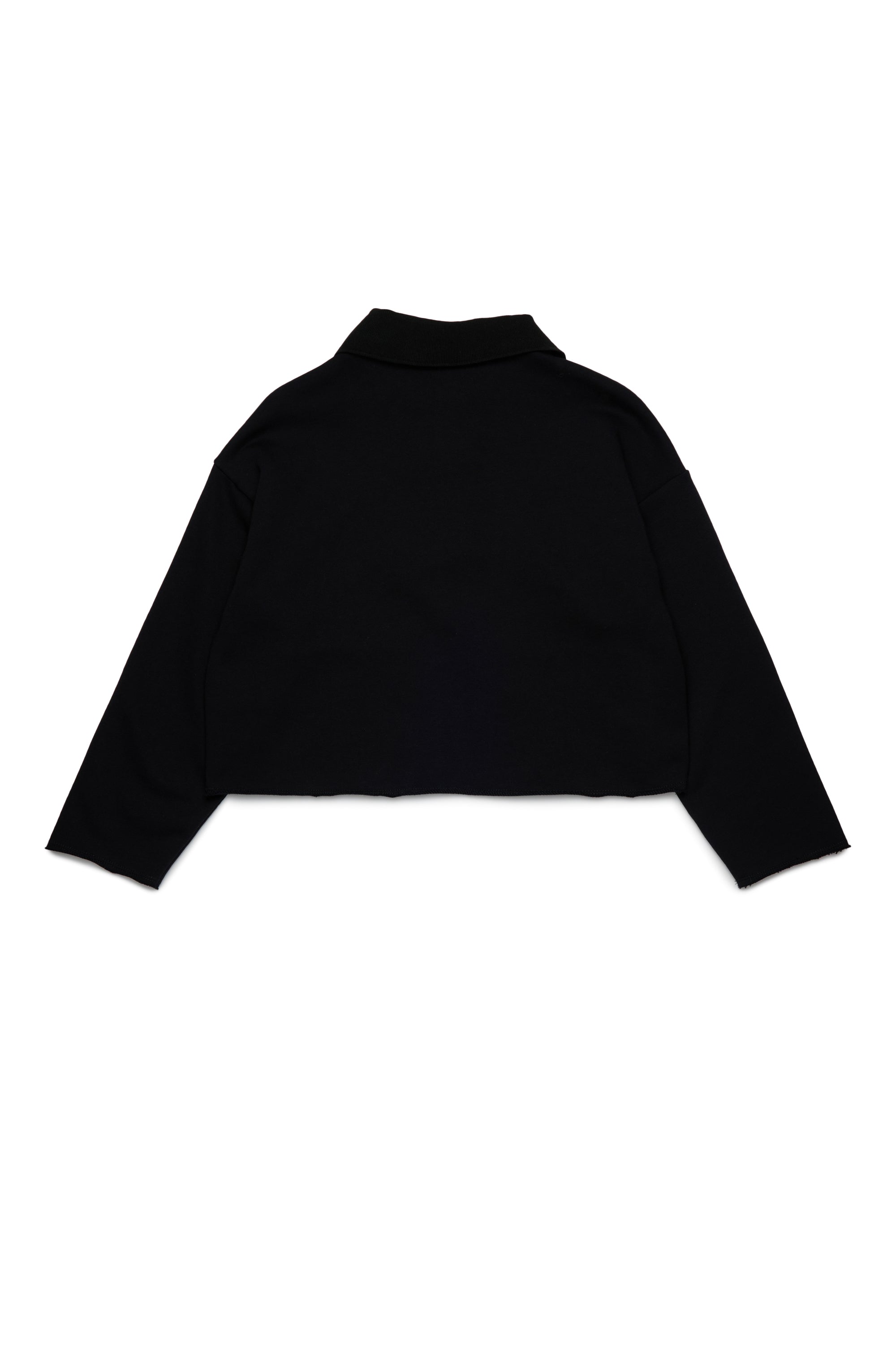 N.21 "I <3 N.21"LOGO 3/4 ZIP AND POCKET POLO SWEATER