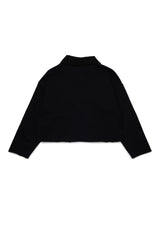N.21 "I <3 N.21"LOGO 3/4 ZIP AND POCKET POLO SWEATER
