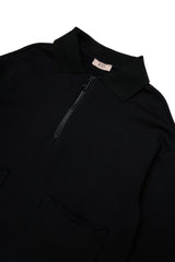 N.21 "I <3 N.21"LOGO 3/4 ZIP AND POCKET POLO SWEATER