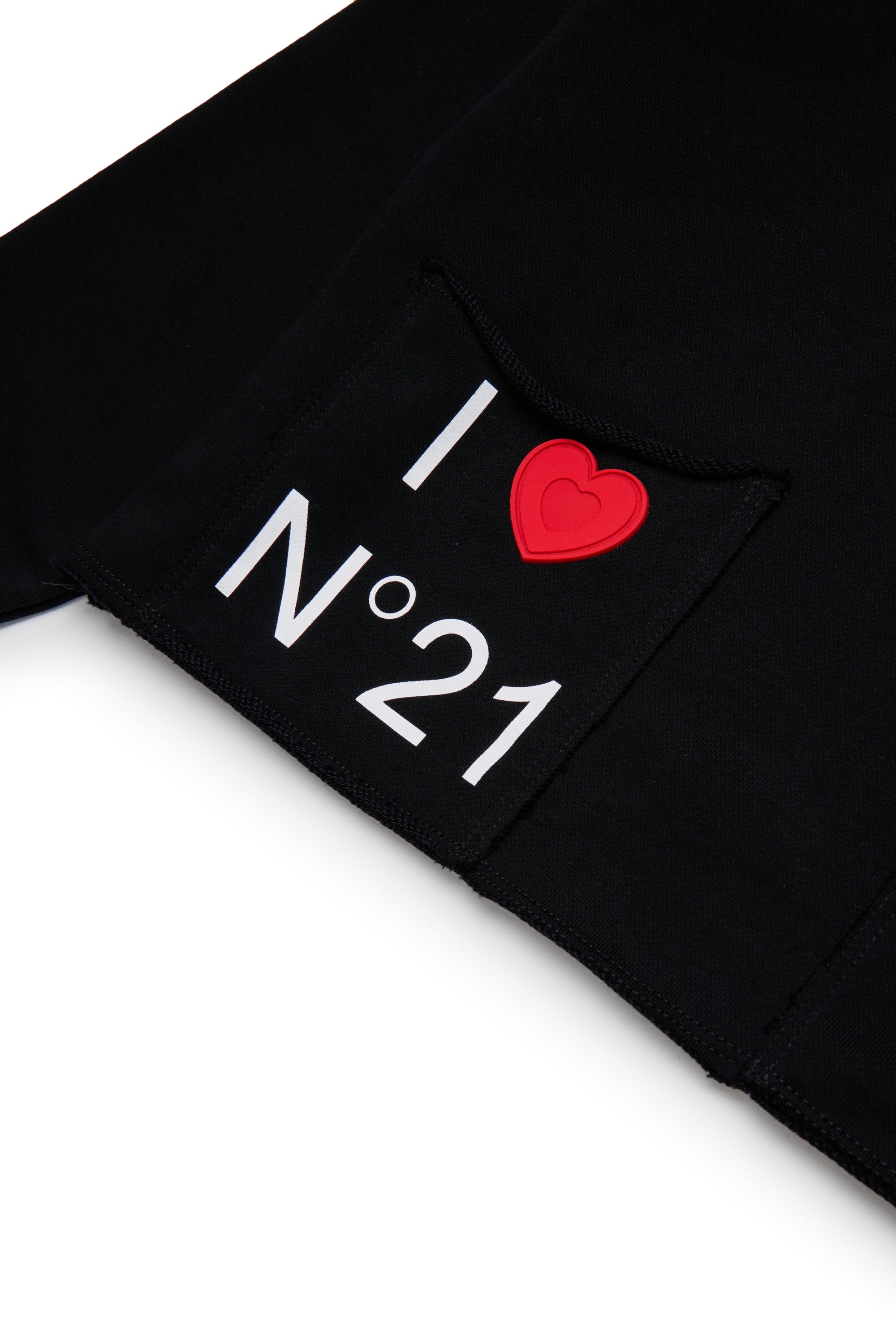 N.21 "I <3 N.21"LOGO 3/4 ZIP AND POCKET POLO SWEATER
