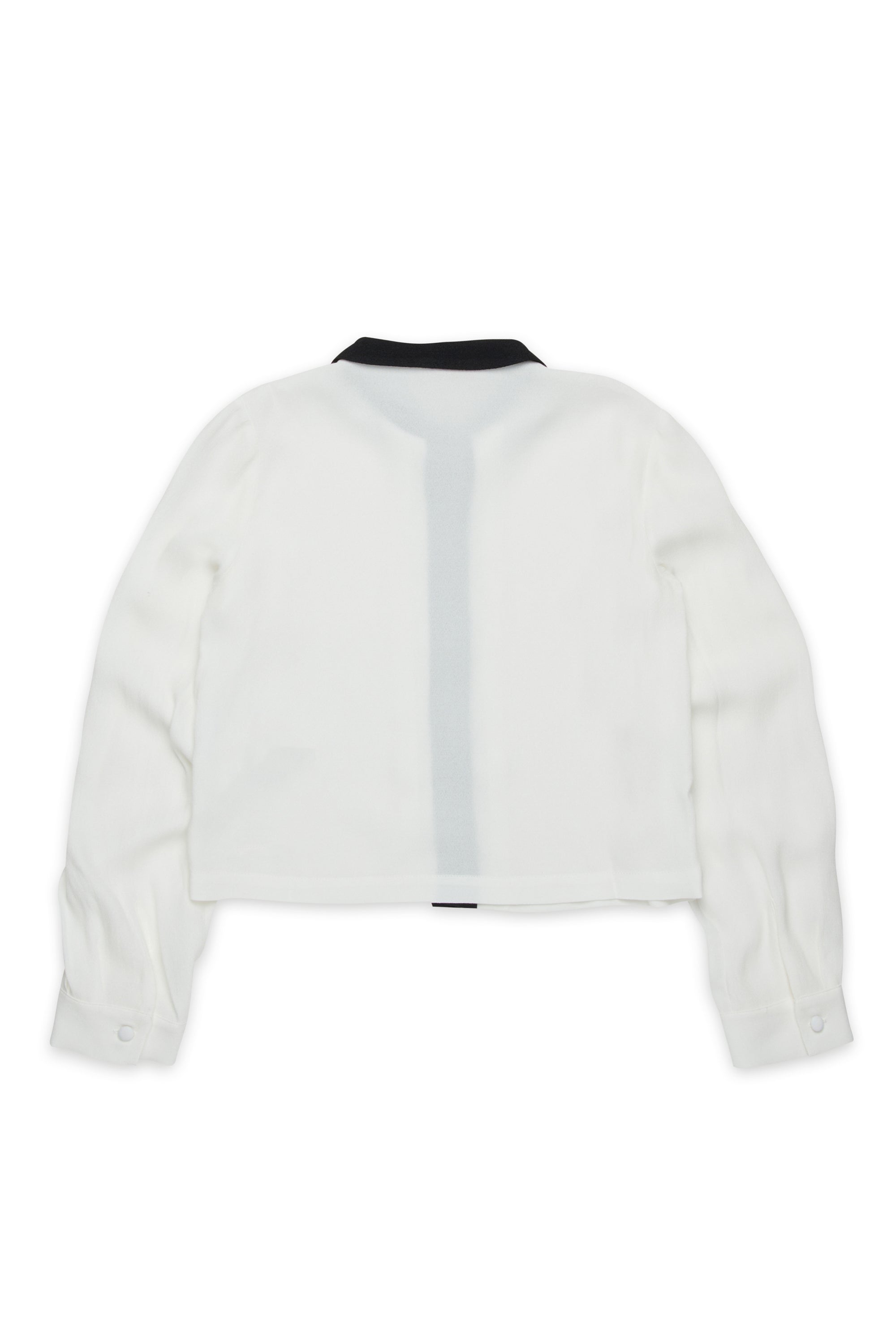 N.21 BUTTON UP BLOUSE WITH BLACK COLLAR AND TRIM
