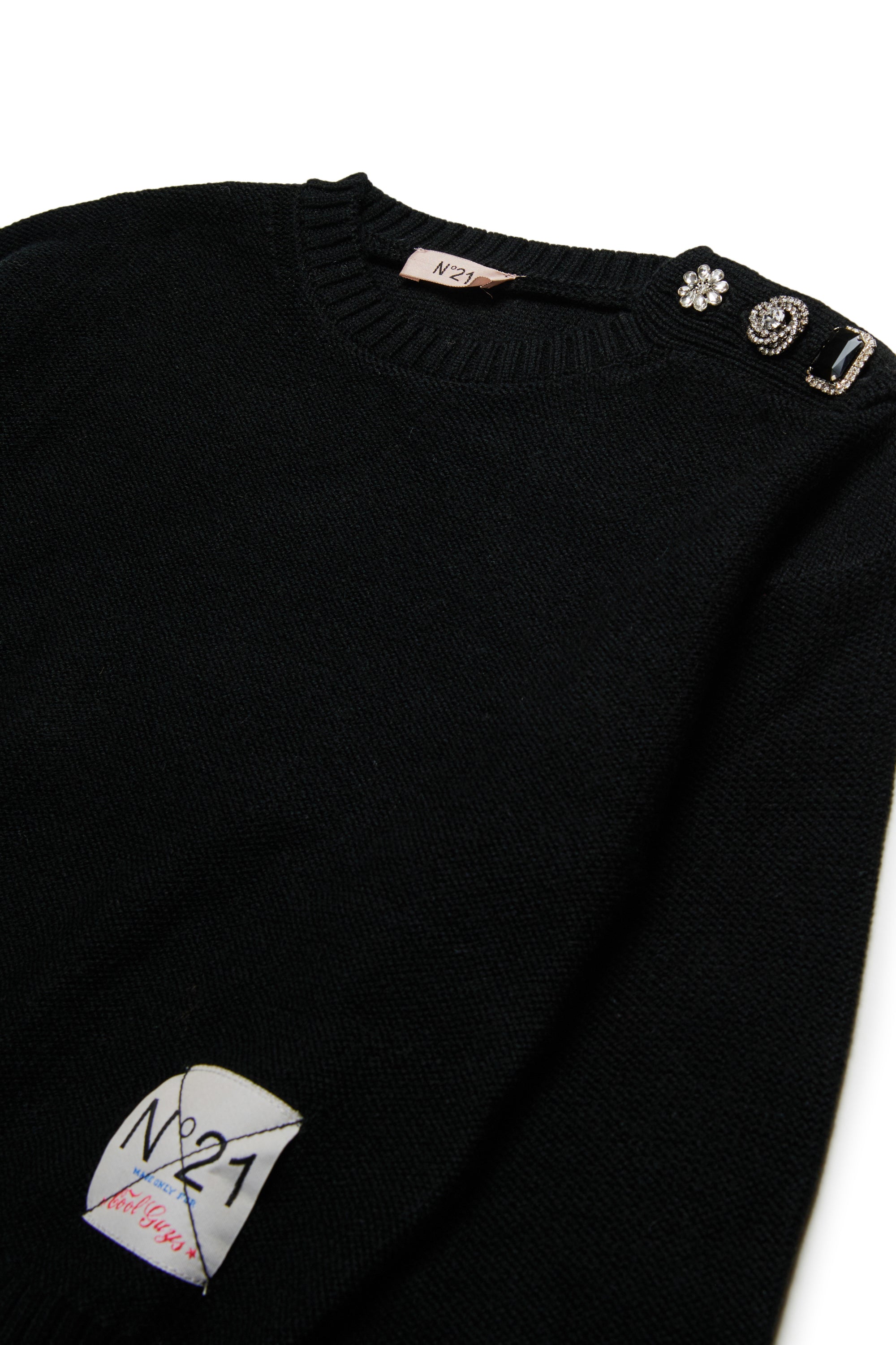 N.21 JEWELS BY SHOULDER KNIT "N.21 LOGO''SWEATER