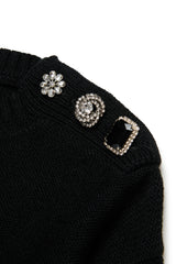 N.21 JEWELS BY SHOULDER KNIT "N.21 LOGO''SWEATER
