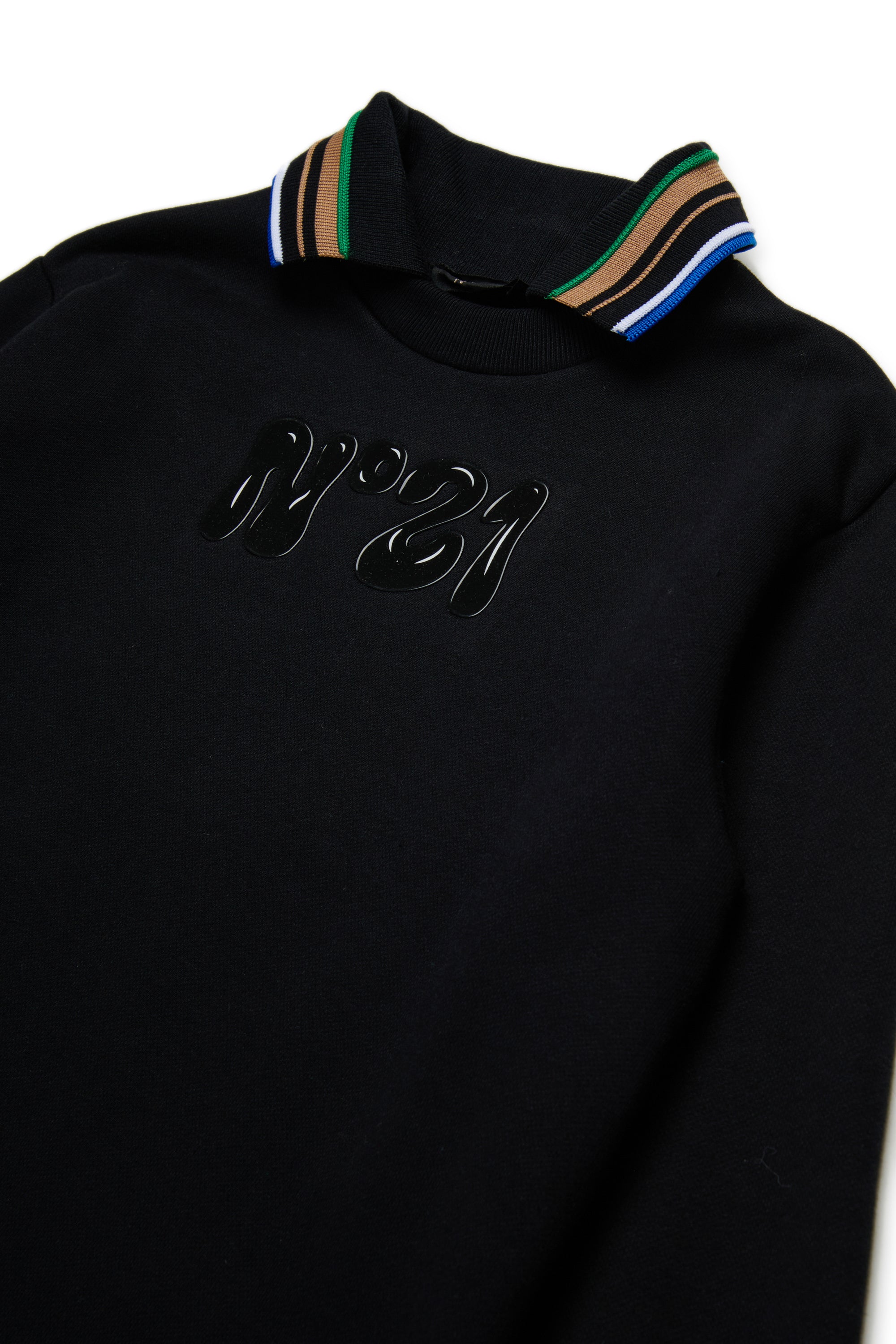 N.21 MULTICOLOR RIBBED COLLAR "N.21 POLO SWEATER