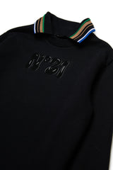 N.21 MULTICOLOR RIBBED COLLAR "N.21 POLO SWEATER