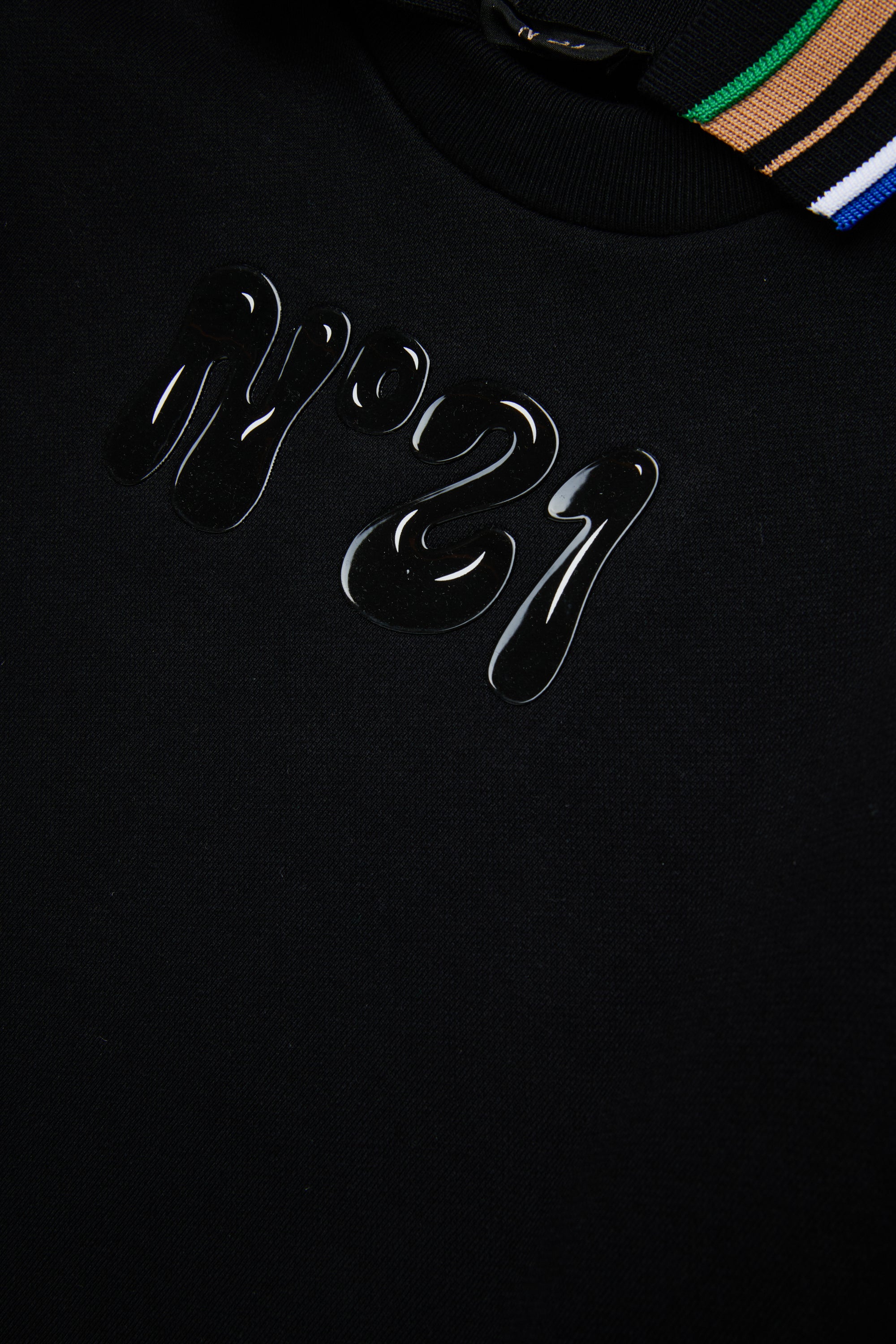 N.21 MULTICOLOR RIBBED COLLAR "N.21 POLO SWEATER
