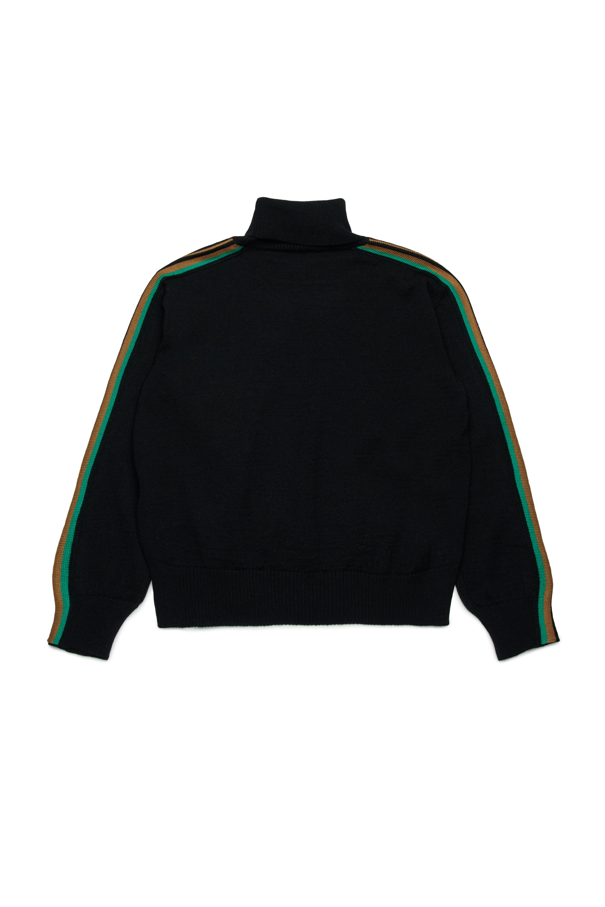 N.21 MULTICOLOR STRIPE BY SLEEVE KNIT TURTLENECK SWEATER