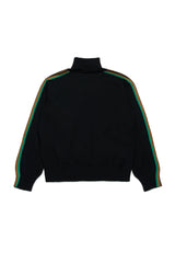 N.21 MULTICOLOR STRIPE BY SLEEVE KNIT TURTLENECK SWEATER