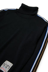 N.21 MULTICOLOR STRIPE BY SLEEVE KNIT TURTLENECK SWEATER