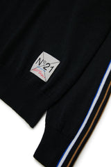 N.21 MULTICOLOR STRIPE BY SLEEVE KNIT TURTLENECK SWEATER