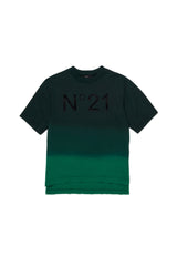 N.21 OVERSIZED DIP DYED LOGO TEE
