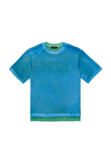 N.21 OVERSIZE FADED TEE WITH LOGO