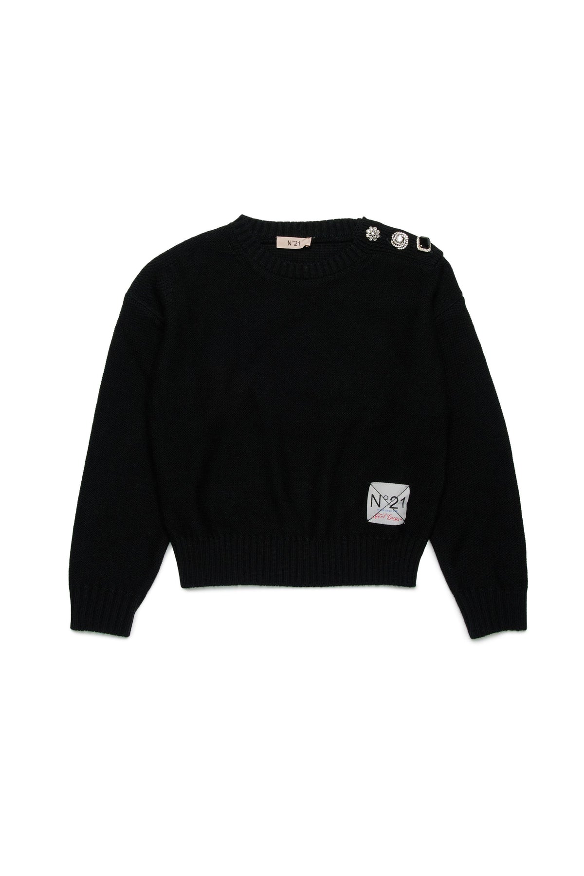 N.21 JEWELS BY SHOULDER KNIT "N.21 LOGO''SWEATER