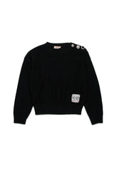 N.21 JEWELS BY SHOULDER KNIT "N.21 LOGO''SWEATER