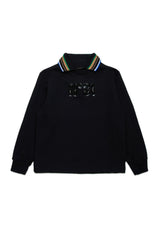 N.21 MULTICOLOR RIBBED COLLAR "N.21 POLO SWEATER