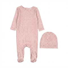 BOPOP SPORT 2PC ANIMAL PRINT FOOTIE WITH BEANIE