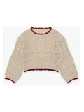 PLEASE HEART DETAIL KNIT SWEATER