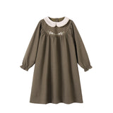 NOU NELLE PETER PAN COLLAR EMBROIDERED DRESS