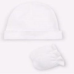 JACADI NOTICE 2PC SET HAT AND NB MITTENS