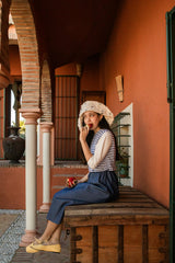TEA STRIPED TOP DENIM JUMPER