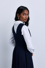 TEA V NECK PLEATED JUMPER