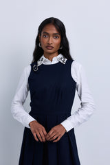 TEA V NECK PLEATED JUMPER