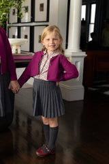 NOU NELLE 2PC FLORAL BLOUSE AND PLEATED SKIRT SET