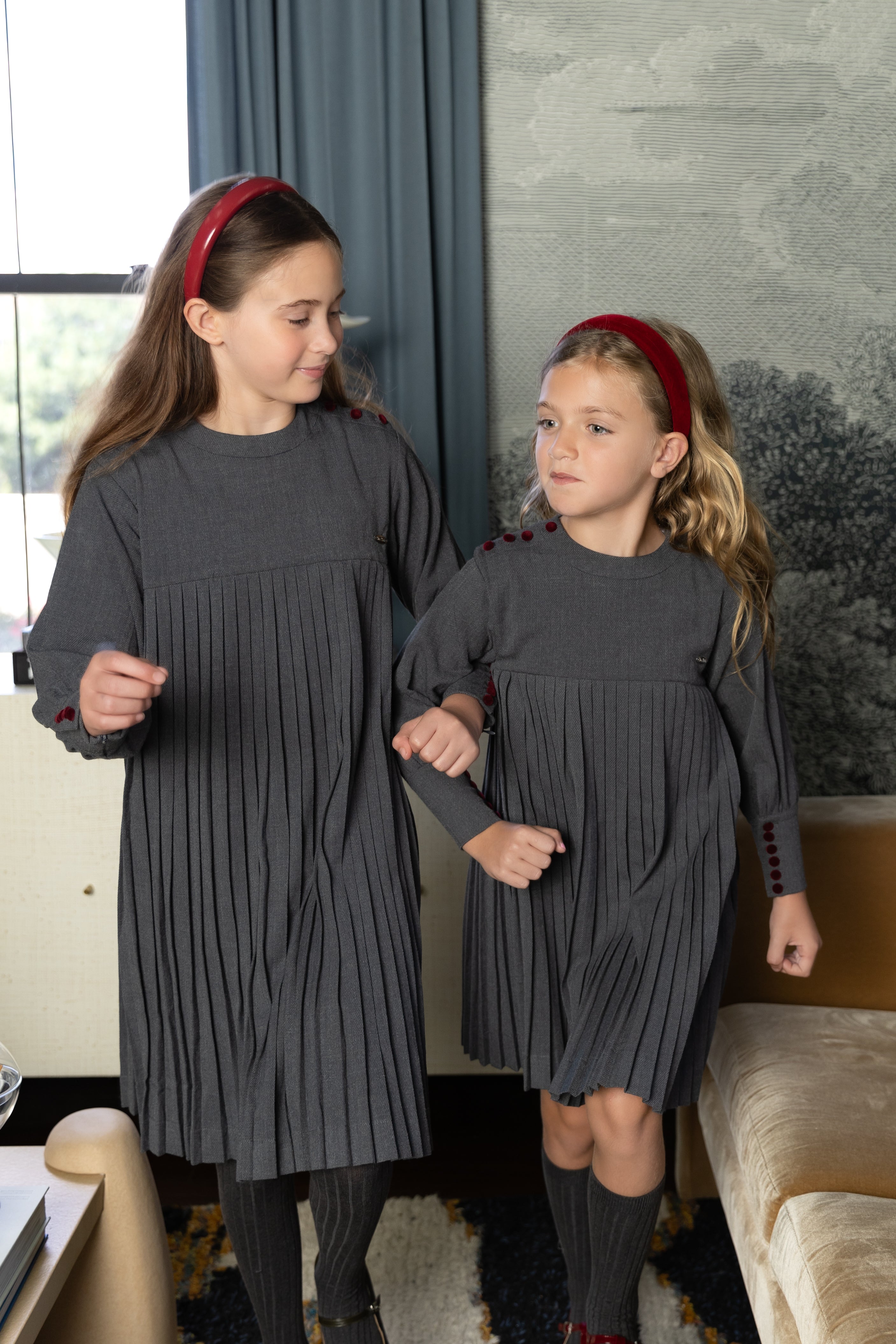 NOU NELLE PLEATED BUTTON DRESS