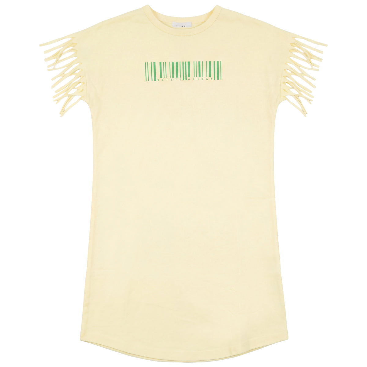 KIX BARCODE PRINT FRINGED DRESS