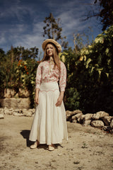 GEM FLORAL PRINT WITH EMBROIDERED DETAIL SHIRT