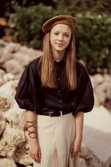 GEM PLEATED PINSTRIPE SKIRT