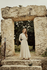 GEM BUBBLE HEM STRIPE SLVLS SHIRT DRESS