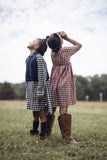 BACE COLLECTION FLANNEL GINGHAM OVERLAY SHIRT DRESS