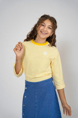 KIX TEEN SIDE BUTTON DOWN DENIM SKIRT