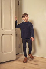 NUMU VELVET BUTTON KNIT BLAZER
